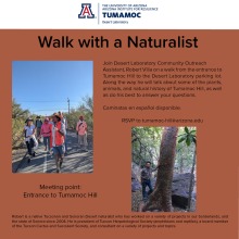 Walk with a Naturalist program flyer